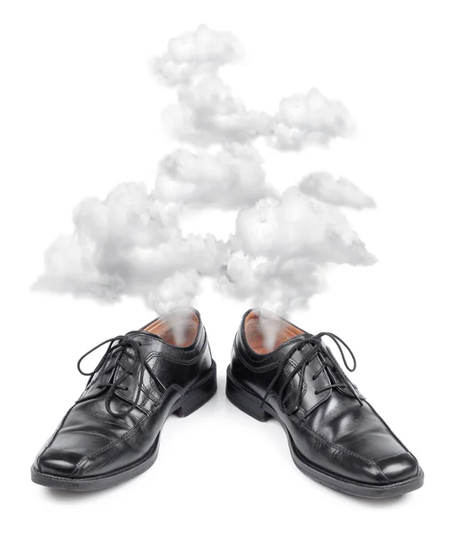Business shoes exhausted — Stock Photo, Image