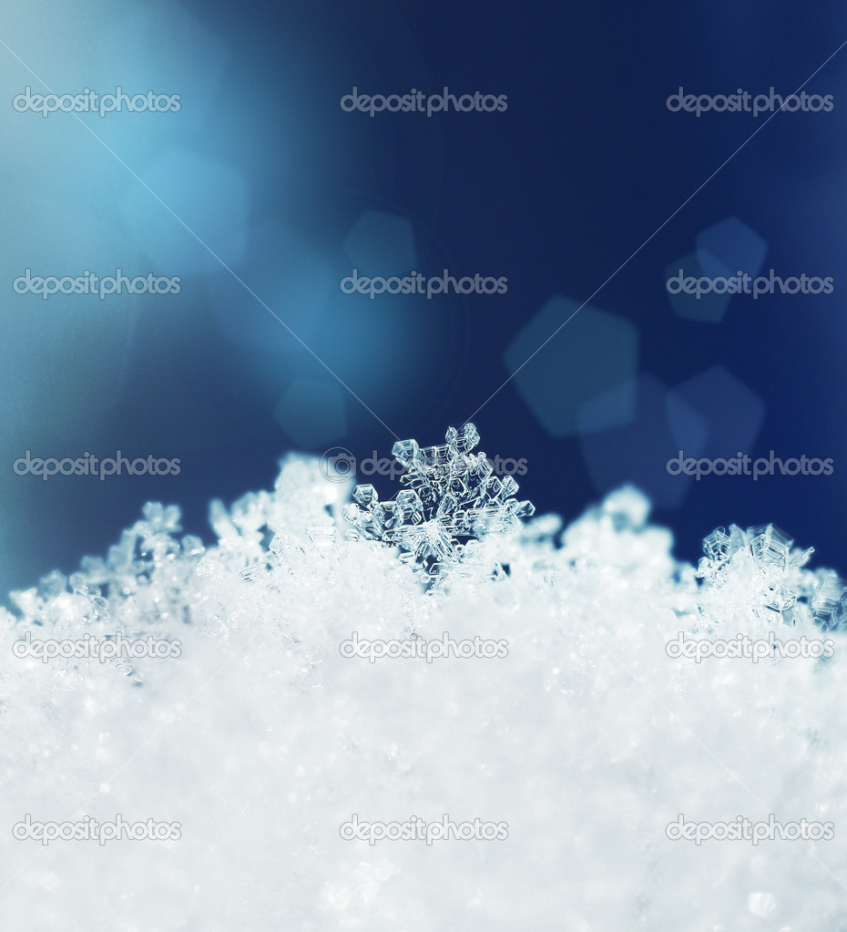 Snow crystals snowfall winter