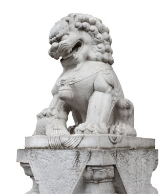 izole Çin taş aslan