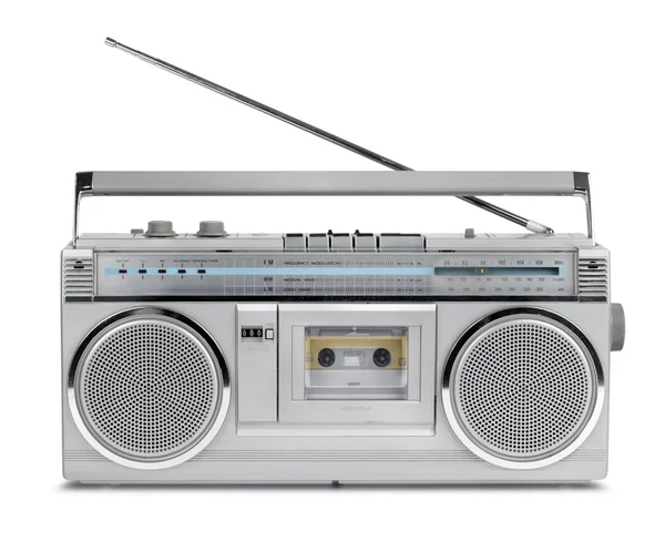 Eighties vintage radio cassette player — Stock Photo, Image