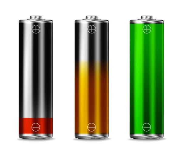 Nízké baterie - nabíjení - plné batt — Stock fotografie