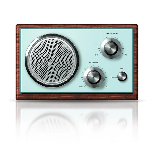 Moderne draagbare radio retro stijl — Stockfoto