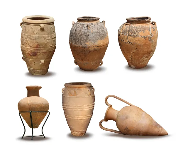 Antique and Minoan vase collection — Stock Photo, Image