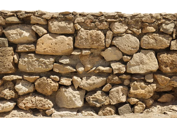 Stenen muur geïsoleerd — Stockfoto