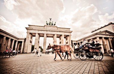 Horse and carriage in Berlin clipart
