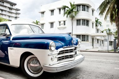 miami Beach vintage Amerikan arabası