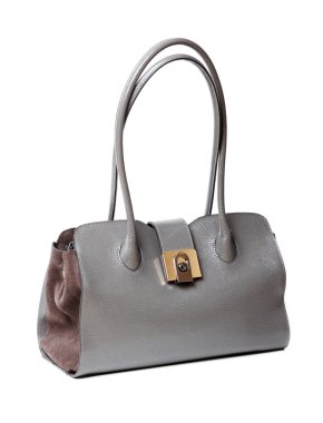 Kadının el çantası gri