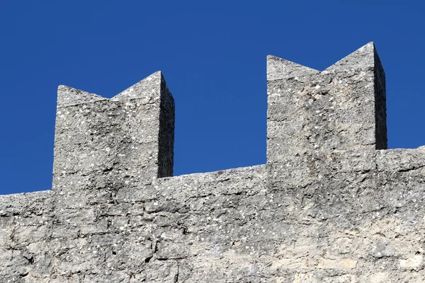 Parete dettaglio della fortezza medievale — Foto Stock