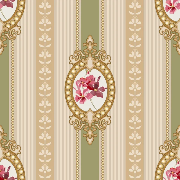 Fondo floral sin costuras — Vector de stock