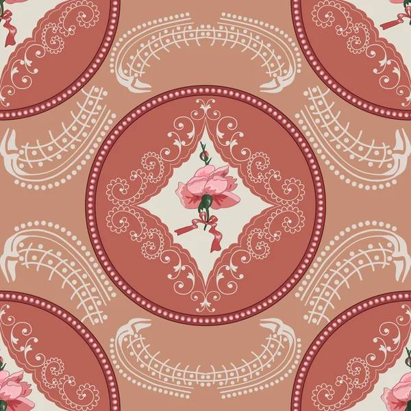 Fondo floral sin costuras — Vector de stock