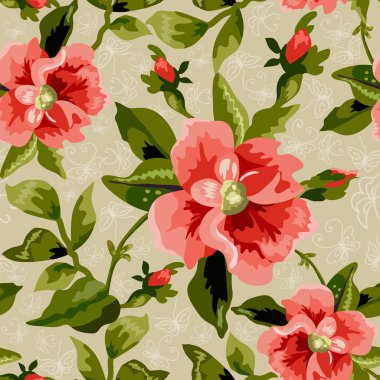 Dikişsiz çiçek deseni