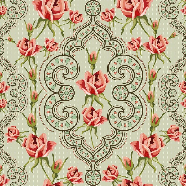 Fondo floral sin costuras — Vector de stock