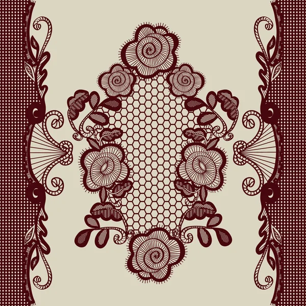 Pattern with lace — Stock Vector