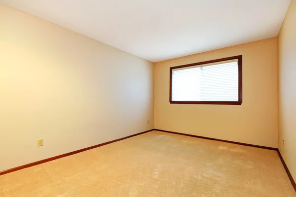 Habitación vacía con alfombra beige y ventana . — Foto de Stock