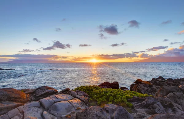 Ilha Maui linha costeira penhasco com oceano. Havaí . — Fotografia de Stock