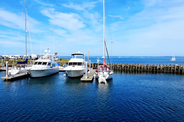 Port townsend, wa. centrum przystani z łodzi. — Zdjęcie stockowe