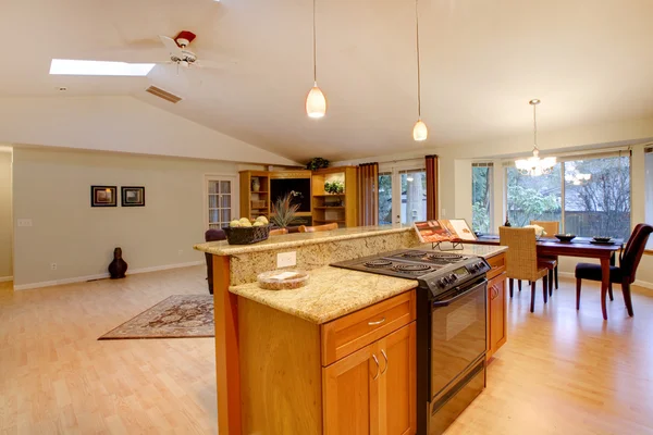 Furnished bright kitchen room. Dining area — Stock Photo, Image