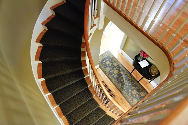 Wooden spiril staircase — Stock Photo, Image