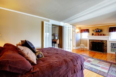 şömineli rahat yatak