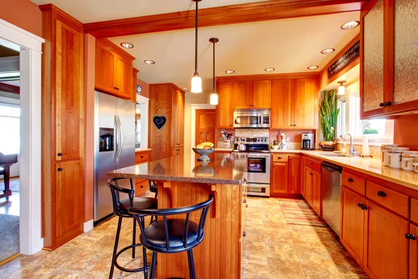 Bright beautiful kitchen room design — Stock Photo, Image