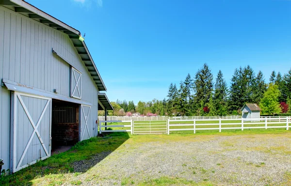 Countryside horse farm — Stock Photo, Image