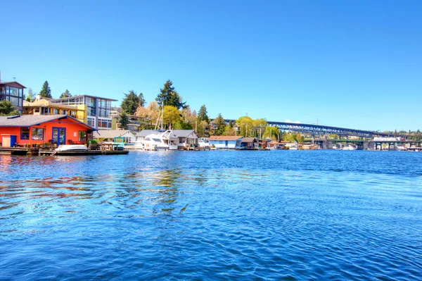 Lago Washington. Casas de barcos —  Fotos de Stock