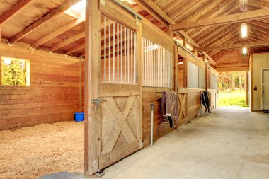 Beautiful clean stable barn clipart