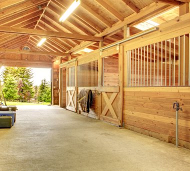 Beautiful clean stable barn clipart
