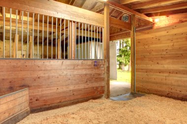 Horse stable barn stall clipart