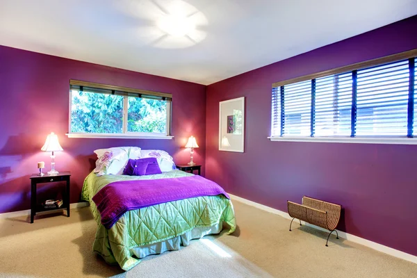 Contrast color beautiful bedroom — Stock Photo, Image