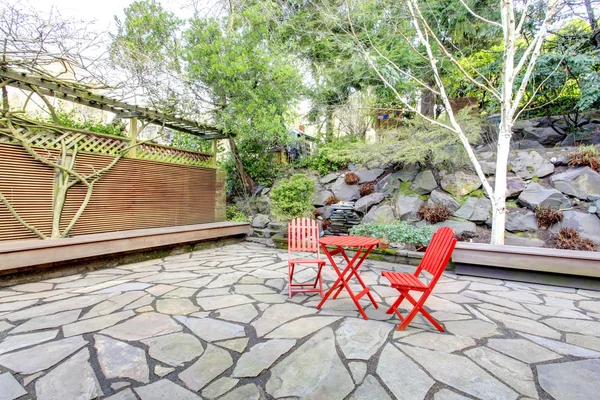 Landscaping design idea for back yard — Stock Photo, Image