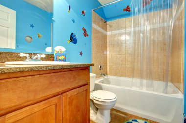 bir su ile banyo duvar Dizayn