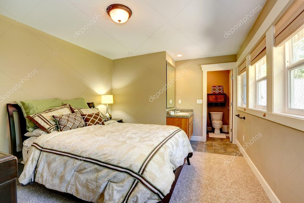 Master Bedroom With Washbasin Cabinet Stock Photo