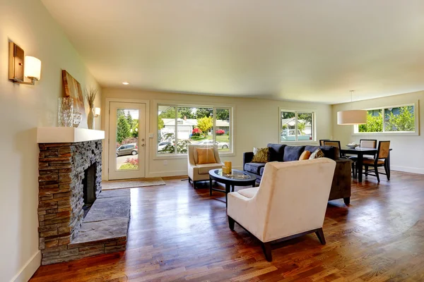 House interior. Living room with dining area — Stock Photo, Image