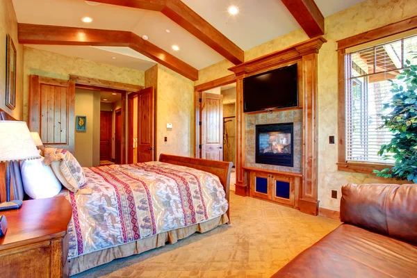 Dormitorio principal de lujo interior — Foto de Stock