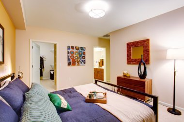 Modern master bedroom clipart