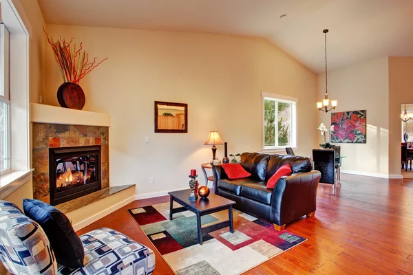 Living room with dining area — Stock Photo, Image