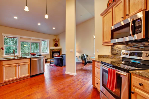 House interior open floor plan. Kitchen area — Stock Photo, Image