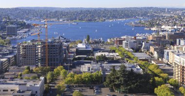 Seattle centrum, panoramisch uitzicht