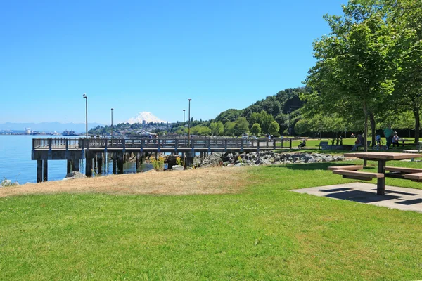 Tacoma. Pier weergave. WA — Stockfoto