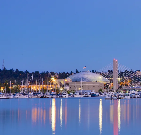 Tacoma Dome vista serale. WA — Foto Stock