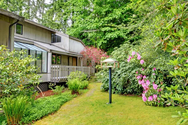 House exterior. View from front yard — Stock Photo, Image