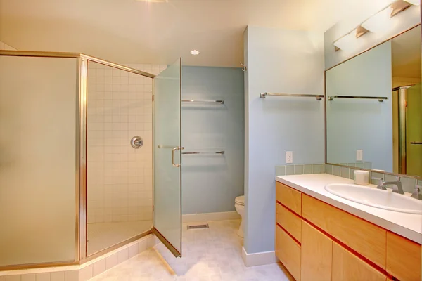 Cuarto de baño con ducha de cristal — Foto de Stock