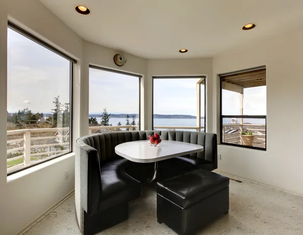 Modern dining area with window view — Stock Photo, Image