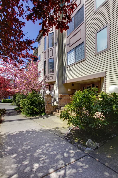 Residential building. Front yard — Stock Photo, Image