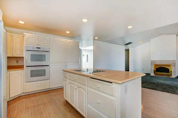 Intérieur de maison. Cuisine blanche — Photo