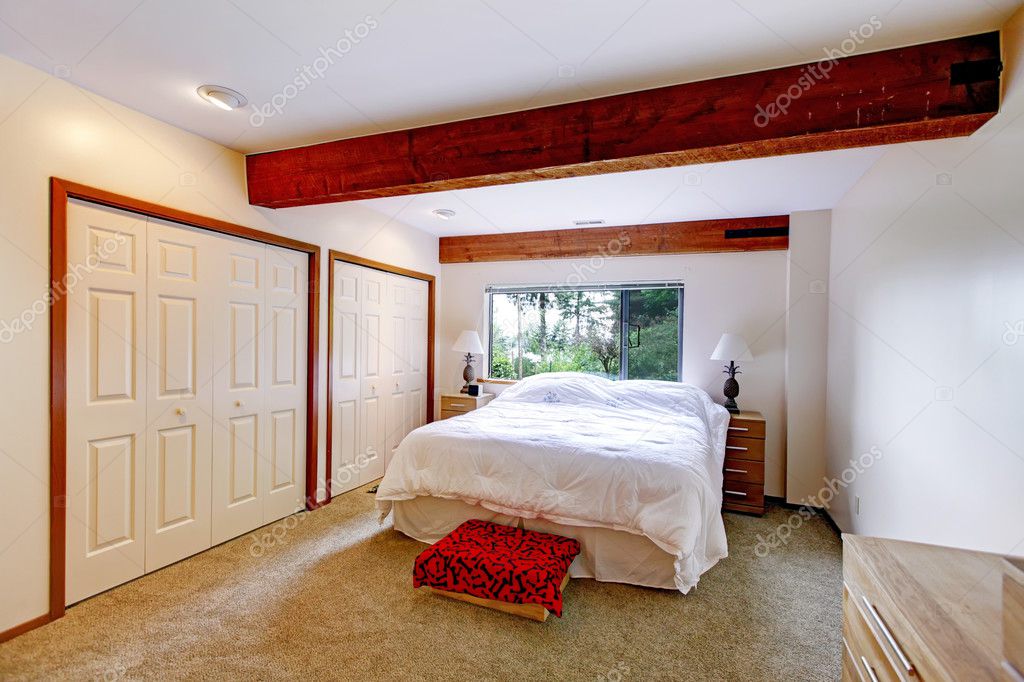 Bedroom Interior In Log Cabin House Stock Photo C Iriana88w