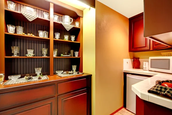 Kitchen corner with old cabinet view — Stock Photo, Image