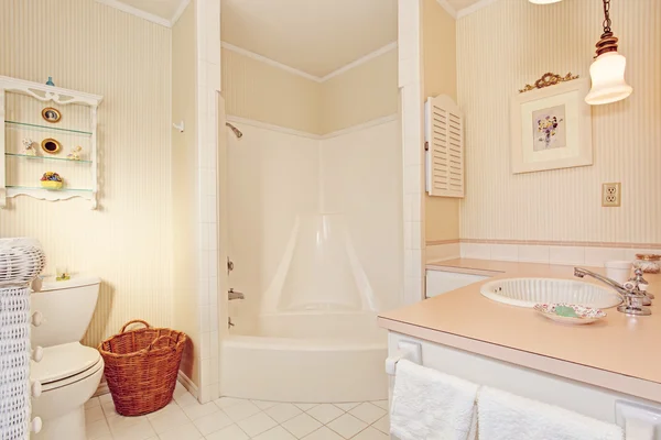 Leere Badezimmereinrichtung in altem Haus — Stockfoto