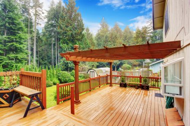 grev güverte ile ekli pergola